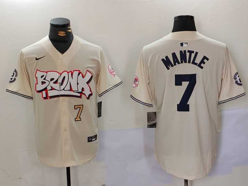 Men's New York Yankees #7 Mickey Mantle Cream Limited Stitched Baseball Jerseys,We sell and wholesale Men's New York Yankees #7 Mickey Mantle Cream Limited Stitched Baseball Jerseys on line form chian!